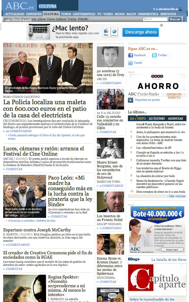 abs.es, periodico, journal, enrique luis sardi, tazita de cafe, italia lavazza
